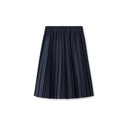 Elastic Waist Accordion Pleated Knee Length Skirt | Pastel